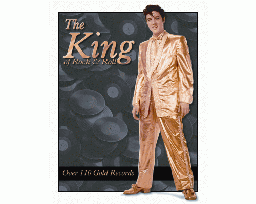 Enseigne Elvis Presley en métal  / Gold